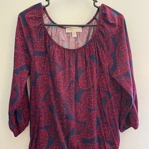 Michael Kors Bandana/Floral Blouse